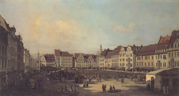Bernardo Bellotoo The Old Market Square in Dresden Germany oil painting art